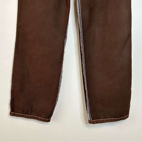 REFORMATION Cowboy High Rise Straight Jeans in Chocolate Brown 23 - Picture 13 of 13